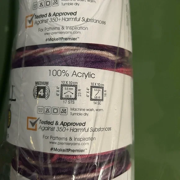 Premier Sweet Fruits - Plum Acrylic Yarn in Pink and Purple - Picture 4 of 5